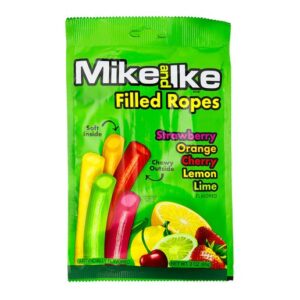 Mike & Ike Filled Candy Ropes Assorted Flavors 3oz Peg Bag 12ct
